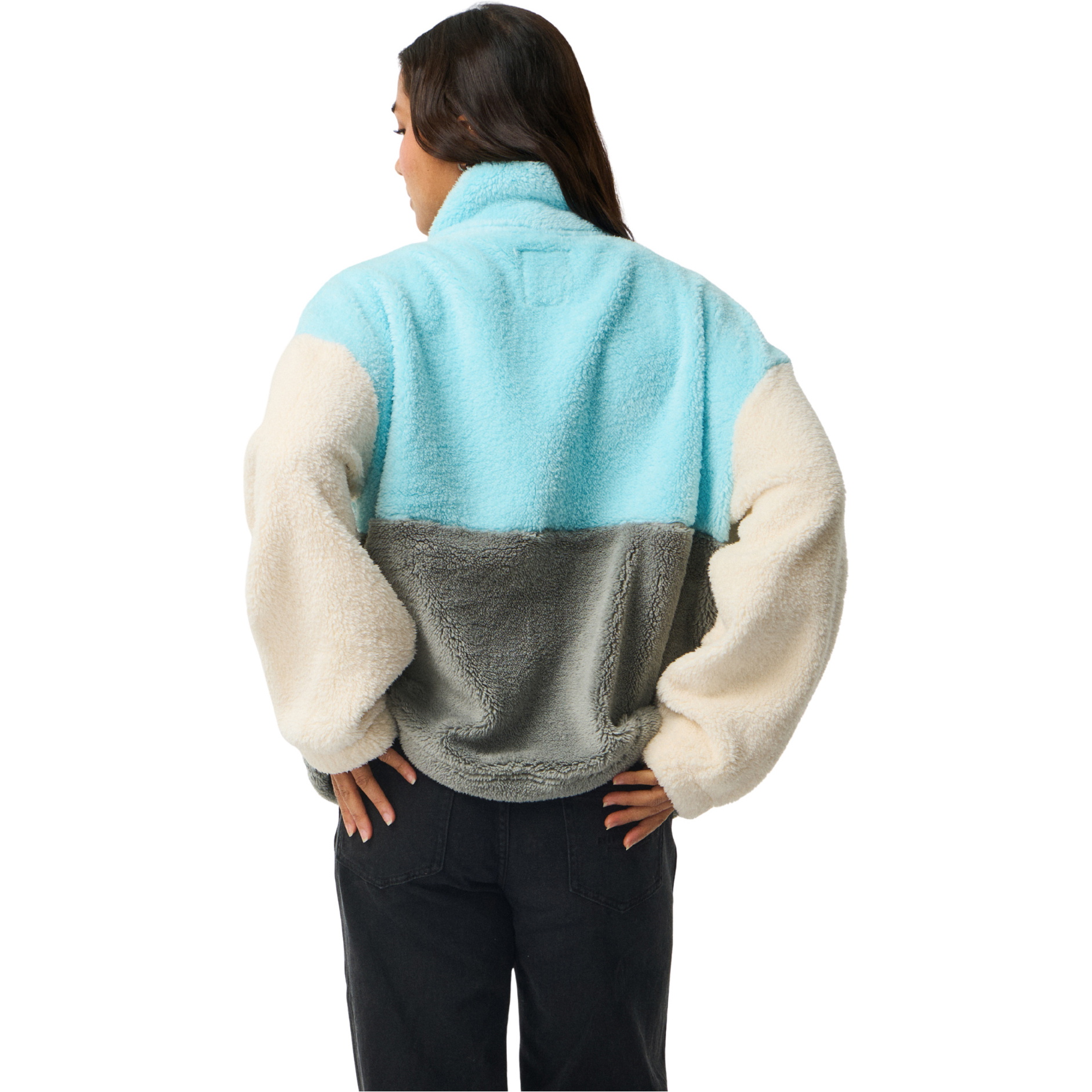 2026 Rip Curl Womens Surf Revival Heritage Polar Zip Thru Fleece 0D6WFL - Light Blue